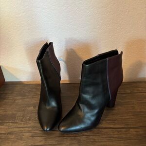 black and purple booties shoes size 10